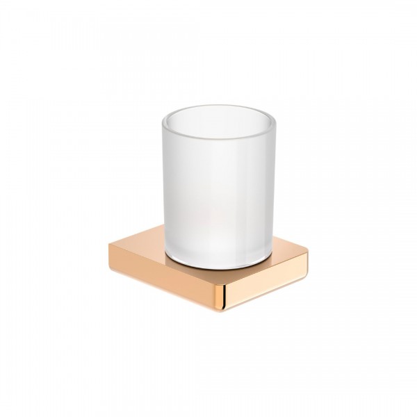 Roca Tempo kubek szkło/złoto różowe A817021RG0