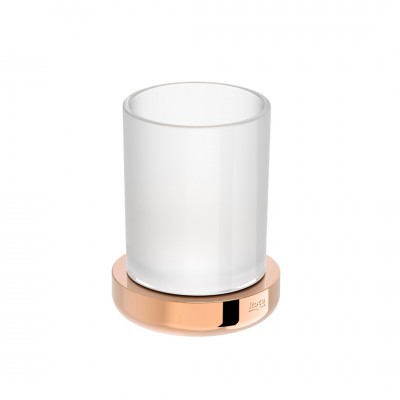 Roca Tempo kubek stojący szkło/złoto różowe A817022RG0 Roca Tempo kubek stojący szkło/złoto różowe A817022RG0