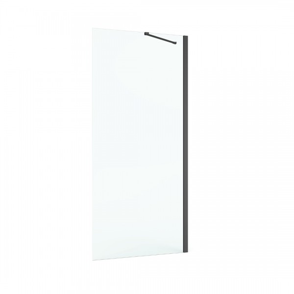 Roca Capital ścianka prysznicowa 90 cm boczna do drzwi czarny mat AM4409016M