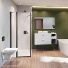 Roca Capital drzwi prysznicowe 80 cm czarny mat AM4608016M