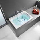 Roca Contesa wanna prostokątna stalowa 100x70 cm z siedziskiem A213100001