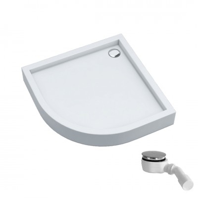 Schedpol Favory Plus brodzik półokrągły 80x80 cm biały 3ST.F1O-8080