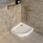 Schedpol Favory Plus brodzik półokrągły 80x80 cm biały 3ST.F1O-8080