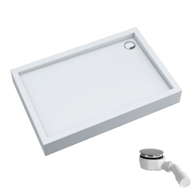 Schedpol Favory Plus brodzik prostokątny 80x100 cm biały 3ST.F1P-80100