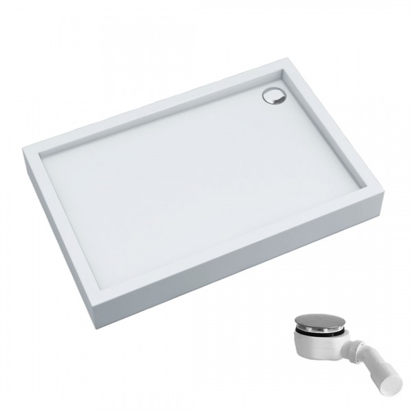 Schedpol Favory Plus brodzik prostokątny 80x100 cm biały 3ST.F1P-80100