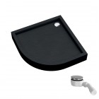 Schedpol Favory Plus brodzik półokrągły 80x80 cm czarny kamień 3ST.F1O-8080/C/ST