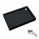 Schedpol Favory Plus brodzik prostokątny 80x100 cm czarny kamień 3ST.F1P-80100/C/ST