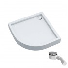 Schedpol Favory Plus brodzik półokrągły 80x80 cm biały kamień 3ST.F1O-8080/B/ST