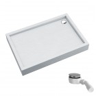 Schedpol Favory Plus brodzik prostokątny 80x100 cm biały kamień 3ST.F1P-80100/B/ST