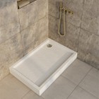 Schedpol Favory Plus brodzik prostokątny 80x100 cm biały kamień 3ST.F1P-80100/B/ST