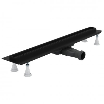 Schedpol Slight Line Low odpływ liniowy 60 cm z rusztem do zabudowy czarny mat SOLPLB-60035LOW