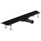Schedpol Slight Line Low odpływ liniowy 60 cm z rusztem do zabudowy czarny mat SOLPLB-60035LOW