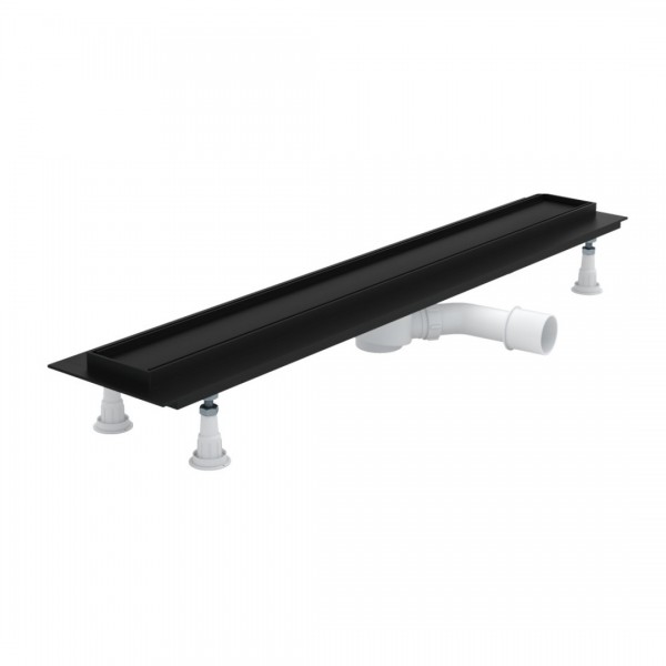 Schedpol Regular Line odpływ liniowy 60 cm z rusztem do zabudowy czarny mat SOLPLC-60080