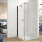 Hüppe Aura Pure ścianka prysznicowa 120 cm boczna do drzwi czarny/szkło przezroczyste AP0205.123.322