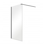 Besco Aveo Black ścianka wolnostojąca 90 cm Walk in czarny mat AVB-90-195C