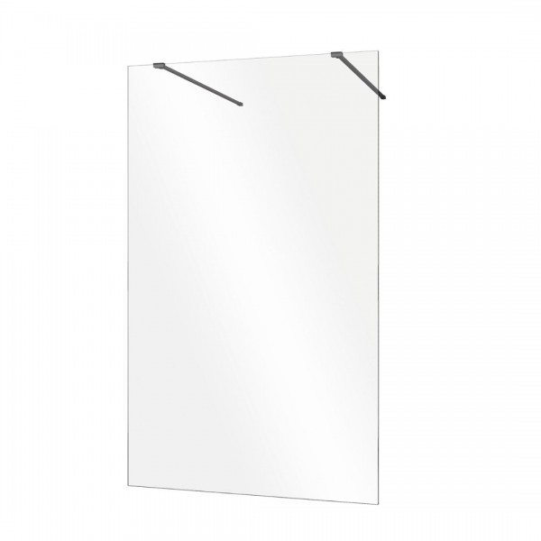 Besco Aveo Due Black ścianka wolnostojąca 130 cm Walk in ADB-130-195C