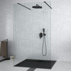 Besco Aveo Due Black ścianka wolnostojąca 120 cm Walk in ADB-120-195C