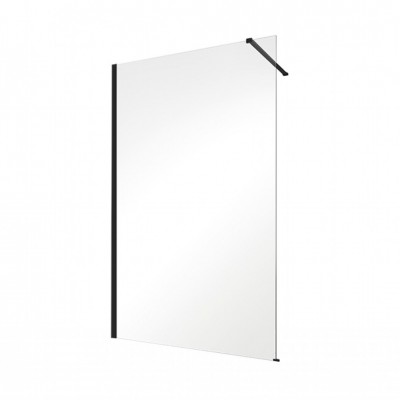 Besco Eco-N Black ścianka wolnostojąca 100 cm Walk in czarny mat ENB-100-195C