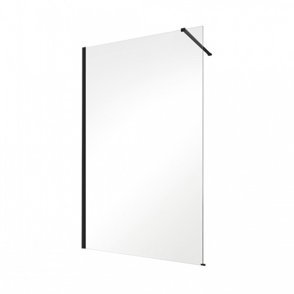 Besco Eco-N Black ścianka wolnostojąca 90 cm Walk in czarny mat ENB-90-195C