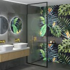 Besco Icon ścianka wolnostojąca 110 cm Walk in czarny mat IC-110-200C