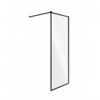 Besco Toca ścianka wolnostojąca 120 cm Walk in czarny mat TCB-120-190C