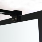 Besco Toca ścianka wolnostojąca 90 cm Walk in czarny mat TCB-90-190C