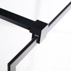 Besco Toca ścianka wolnostojąca 110 cm Walk in czarny mat TCB-110-190C