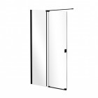 Besco Vayo Black ścianka wolnostojąca 110 cm Walk in czarny mat VYB-110-200C