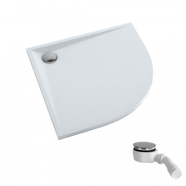 Schedpol Etrusco White Stone brodzik półokrągły 80x80 cm 3.463/B/ST