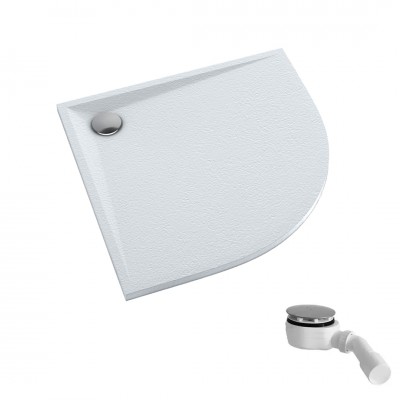 Schedpol Etrusco White Stone brodzik półokrągły 80x80 cm 3.463/B/ST