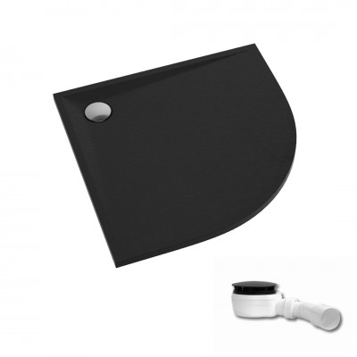 Schedpol Etrusco Black Stone brodzik półokrągły 80x80 cm 3.463/C/ST