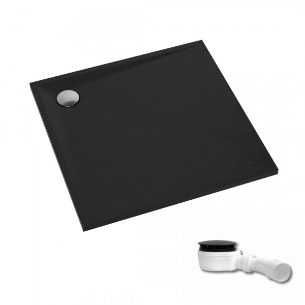 Schedpol Etrusco Black Stone brodzik kwadratowy 80x80 cm 3.460/C/ST