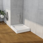 Schedpol Medium brodzik kwadratowy 80x80 cm biały kamień 3.4730/B/ST