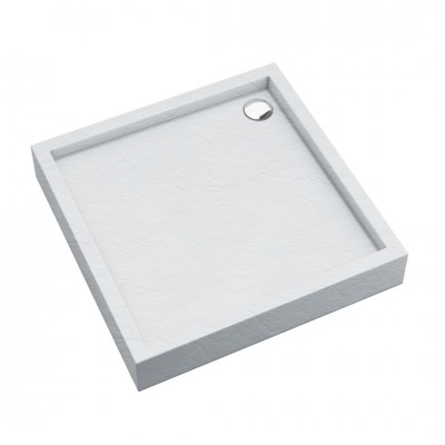 Schedpol Medium brodzik kwadratowy 80x80 cm biały kamień 3.4730/B/ST