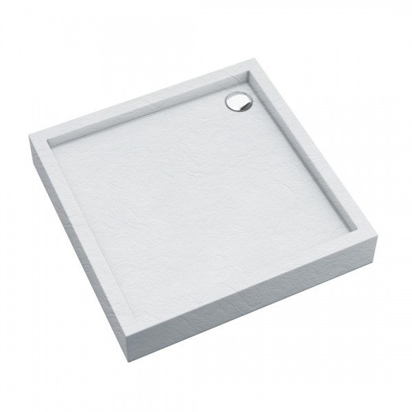Schedpol Medium brodzik kwadratowy 80x80 cm biały kamień 3.4730/B/ST
