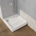 Schedpol Medium brodzik kwadratowy 80x80 cm biały kamień 3.4730/B/ST