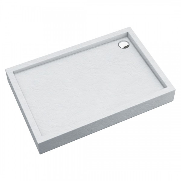 Schedpol Medium brodzik prostokątny 80x100 cm biały kamień 3.4736/B/ST