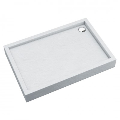 Schedpol Medium brodzik prostokątny 80x100 cm biały kamień 3.4736/B/ST