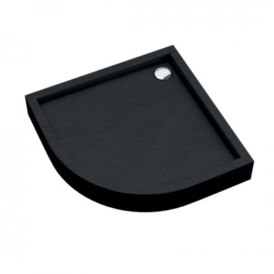 Schedpol Medium brodzik półokrągły 80x80 cm czarny kamień 3.4733/C/ST