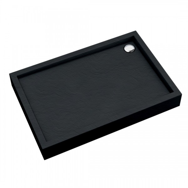 Schedpol Medium brodzik prostokątny 80x100 cm czarny kamień 3.4736/C/ST