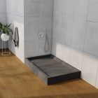 Schedpol Medium brodzik prostokątny 80x100 cm czarny kamień 3.4736/C/ST