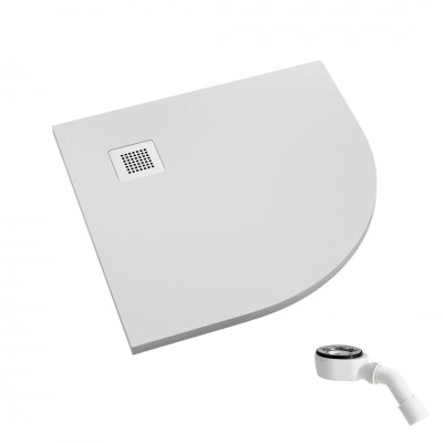 Schedpol Kalait Smooth White brodzik półokrągły 90x90 cm 33104-M2