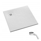 Schedpol Kalait White Stone brodzik kwadratowy 80x80 cm 33100/B/ST-M2