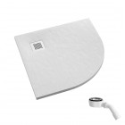 Schedpol Kalait White Stone brodzik półokrągły 90x90 cm 33104/B/ST-M2