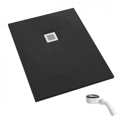 Schedpol Kalait Black Stone brodzik prostokątny 80x160 cm 33112/C/ST-M2