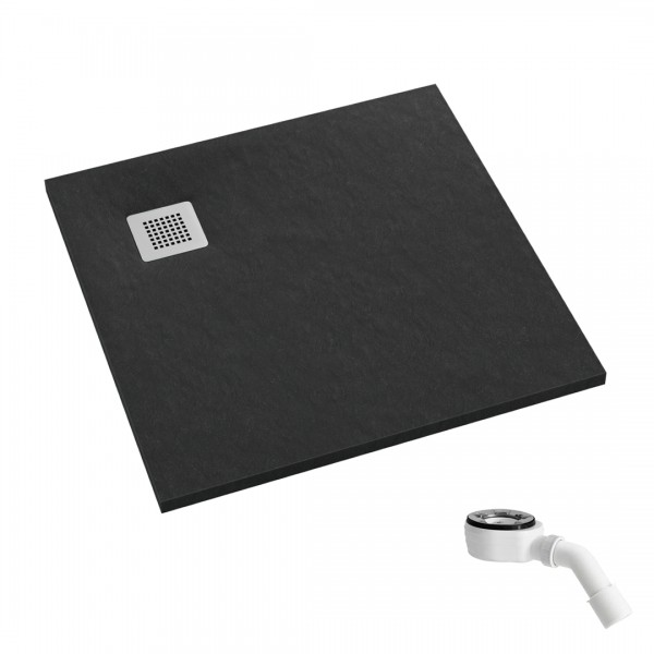 Schedpol Kalait Black Stone brodzik kwadratowy 100x100 cm 33102/C/ST-M2
