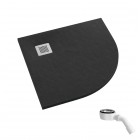 Schedpol Kalait Black Stone brodzik półokrągły 90x90 cm 33104/C/ST-M2