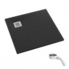 Schedpol Kalait Black Stone brodzik kwadratowy 80x80 cm 33100/C/ST-M2