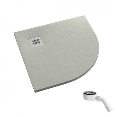 Schedpol Kalait Cement Stone brodzik półokrągły 90x90 cm 33104/CT/ST-M2