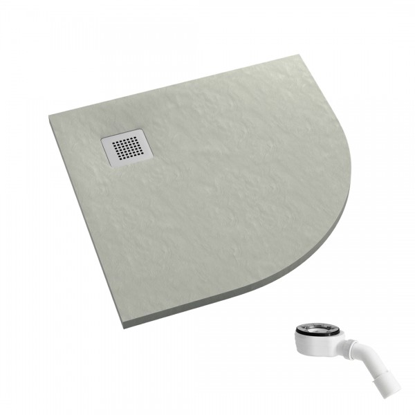 Schedpol Kalait Cement Stone brodzik półokrągły 90x90 cm 33104/CT/ST-M2